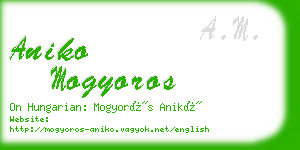 aniko mogyoros business card